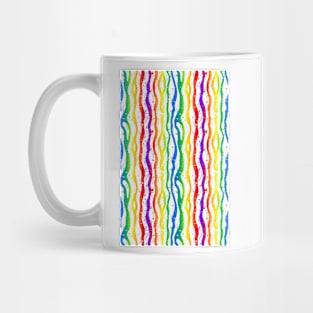 rainbow paint splatter zebra stripes Mug